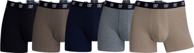 CR7 Ανδρικά Boxer 5 Τεμάχια Μαύρο- Μπλε- Γκρι- Μπεζ- Χακί  8123