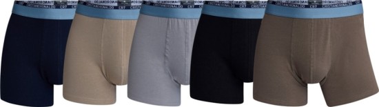 CR7 Ανδρικά Boxer 5 Τεμάχια Μαύρο- Μπλε- Γκρι- Μπεζ- Καφέ  8123