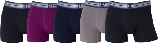 CR7 Ανδρικά Boxer 5 Τεμάχια Μαύρο- Μπλε- Γκρι- Μπορντώ  8123