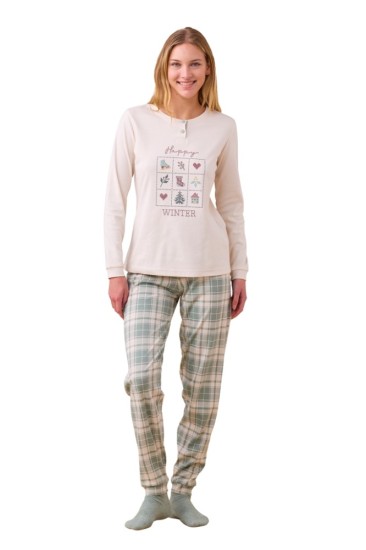 Noidinotte Γυναικεία Χειμερινή Πιτζάμα Μπορντό FA9282 Noidinotte Γυναικεία Χειμερινή Πιτζάμα Μπορντό FA9282
