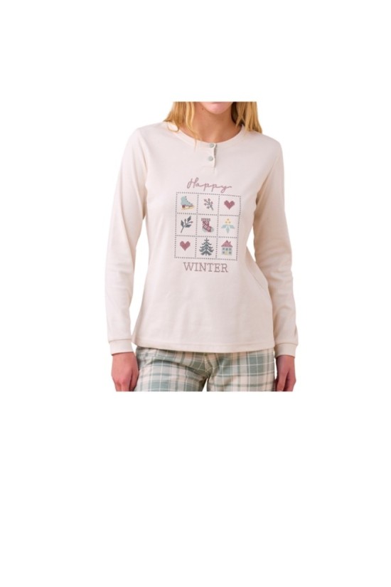 Noidinotte Γυναικεία Χειμερινή Πιτζάμα Μπορντό FA9282 Noidinotte Γυναικεία Χειμερινή Πιτζάμα Μπορντό FA9282