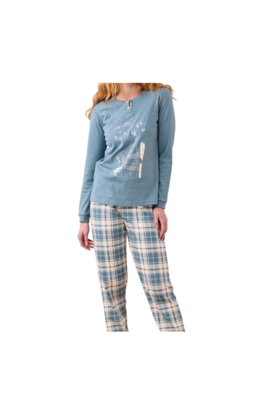 Noidinotte Γυναικεία Χειμερινή Πιτζάμα Μέντα FA9278 Noidinotte Γυναικεία Χειμερινή Πιτζάμα Μέντα FA9278
