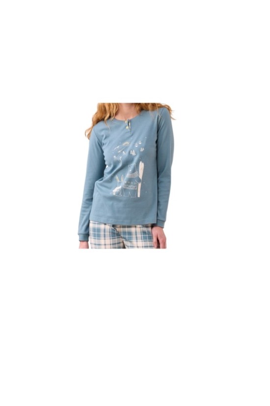 Noidinotte Γυναικεία Χειμερινή Πιτζάμα Μέντα FA9278 Noidinotte Γυναικεία Χειμερινή Πιτζάμα Μέντα FA9278