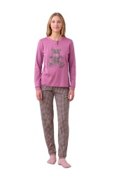 Noidinotte Γυναικεία Χειμερινή Πιτζάμα Σάπιο Μήλο  FA9244