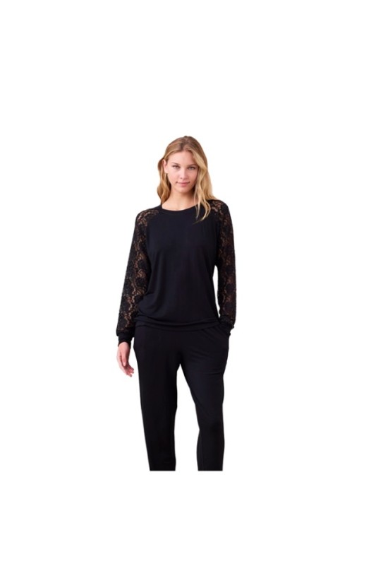 Noidinotte Γυναικεία Χειμερινή Πιτζάμα Μαύρη FA9311