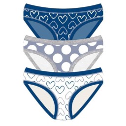 Cotonella Γυναικεία Mini Slip 3Pack Μπλε-Γαλάζιο-Άσπρο 3362_3A100