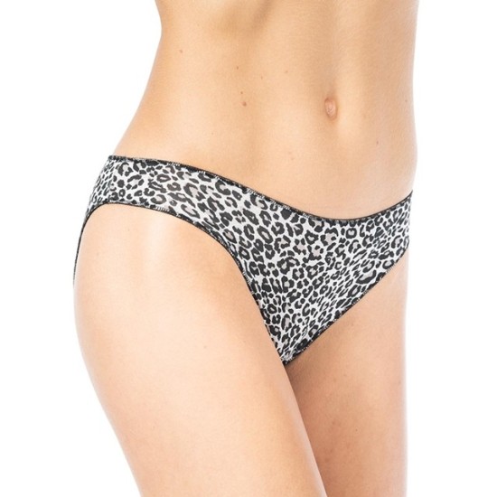 Cotonella Γυναικεία Mini Slip 3 Τεμάχια Άσπρο-Μπεζ-Animal Print 3487