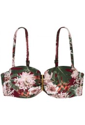 Dorina El Nido Top Dark Red Floral