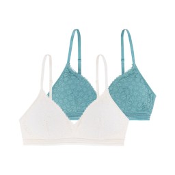 Dorina Bralette Yuka 2 Τεμάχια Ivory - Green 