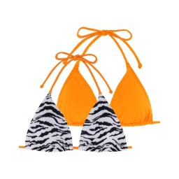 Dorina Avalon Triangle Bikini 2 Τεμάχια Πορτοκαλί-Zebra Print