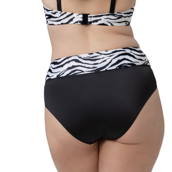 Dorina Burdine Hipster Bikini Μαύρο-Zebra Print