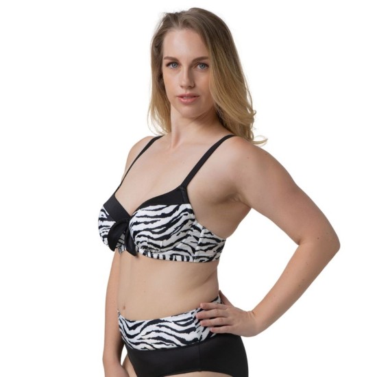 Dorina Burdine Bikini Top Μαύρο-Zebra Print