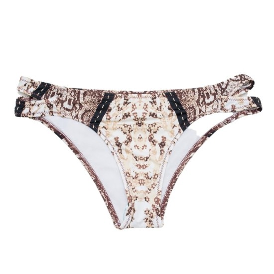 Diver Wild Γυναικείο Tanga Μαγιό Καφέ Animal Print