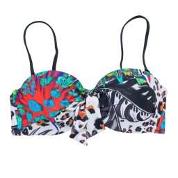 Diver Amelia Γυναικείο Strapless Top Μαγιό Animal Print Cup C