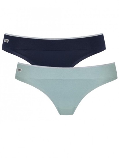 Sloggi Move Seamless Briefs Γυναικεία Mini Slip 2 Τεμάχια Χωρίς Ραφές Μπλε-Σιέλ