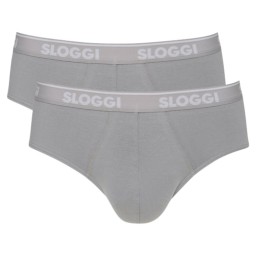 Sloggi Go ABC H Midi Ανδρικά Slip 2 Τεμάχια Γκρι