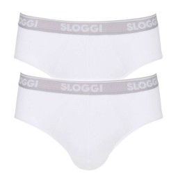 Sloggi Go ABC H Midi Ανδρικά Slip 2 Τεμάχια Άσπρα