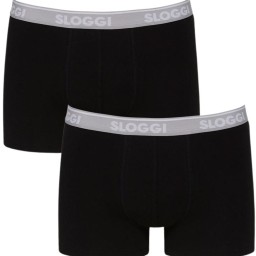 Sloggi Go ABC H Ανδρικά Short Boxer 2 Τεμάχια Μαύρα