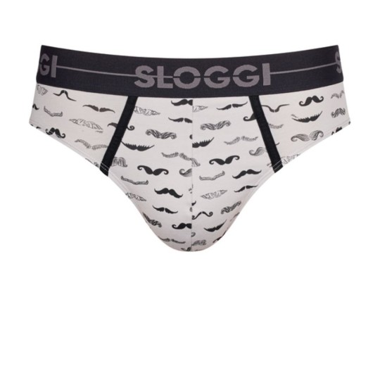 Sloggi GO Movember H Mini Ανδρικά Slip 2 Τεμάχια Μαύρο-Άσπρο