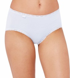 Sloggi Cotton Lace Γυναικεία Midi 3 Τεμάχια Ασπρα