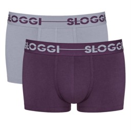 Sloggi GO H Hipster 2 Τεμάχια Γκρι-Μελιτζανί