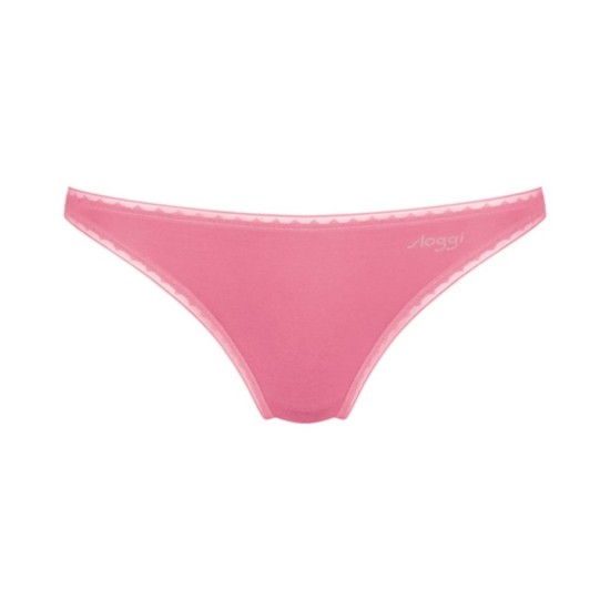 Sloggi GO H Mini Γυναικεία Slip 2 Τεμάχια Γκρι-Ροζ