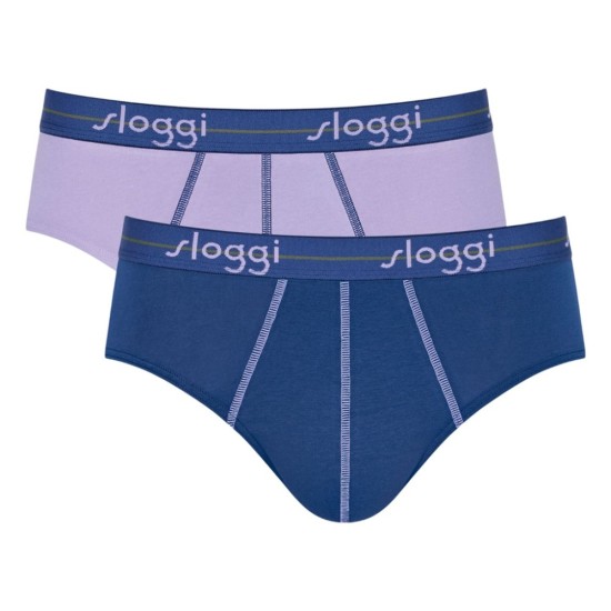 Sloggi men Start Midi Slip 2 Τεμάχια Μπλε-Λιλά