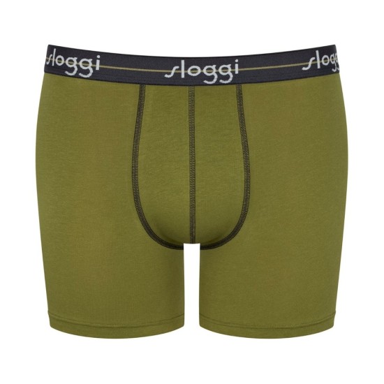 Sloggi men Start Short Boxer 2 Τεμάχια Γκρι-Χακί