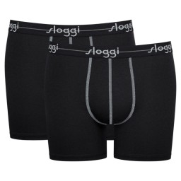 Sloggi men Start Short Boxer 2 Τεμάχια Μαύρα