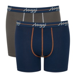 Sloggi men Start Short Boxer 2 Τεμάχια Μπλε-Χακί