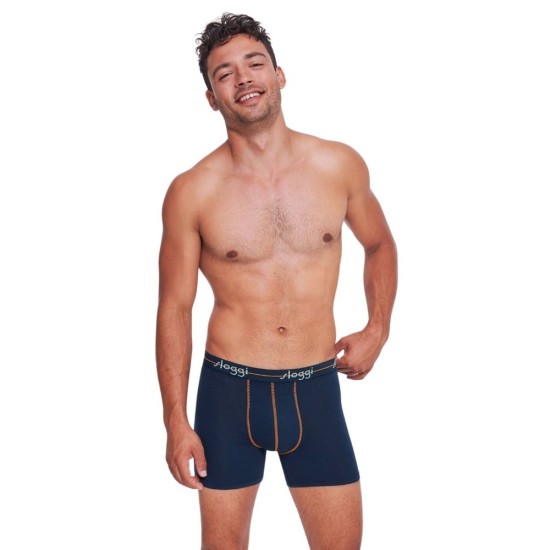 Sloggi men Start Short Boxer 2 Τεμάχια Μπλε-Χακί