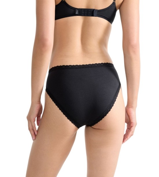 Sloggi 24/7  Cotton Lace Γυναικεία Tai 3 Τεμάχια Μαύρα