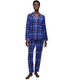 Triumph Boyfriend PW 01 X Checks Γυναικεία  Χειμερινή Πιτζάμα Μπλε