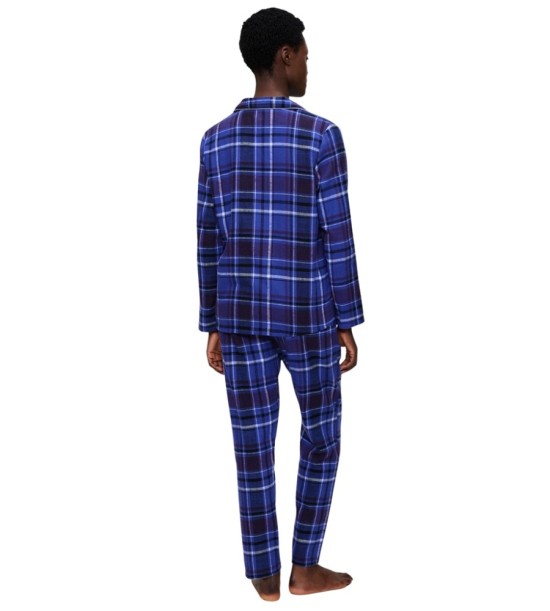 Triumph Boyfriend PW 01 X Checks Γυναικεία  Χειμερινή Πιτζάμα Μπλε