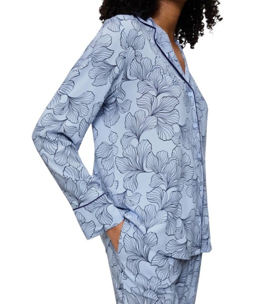 Triumph Boyfriend Fit PW 03 Γυναικεία Χειμερινή Πιτζάμα Σιέλ